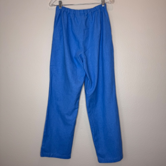 DIALOGUE Linen Blend Pant Suit Jacket Set Sz 8 Casual Open‎ Front Elastic Waist - Picture 10 of 11